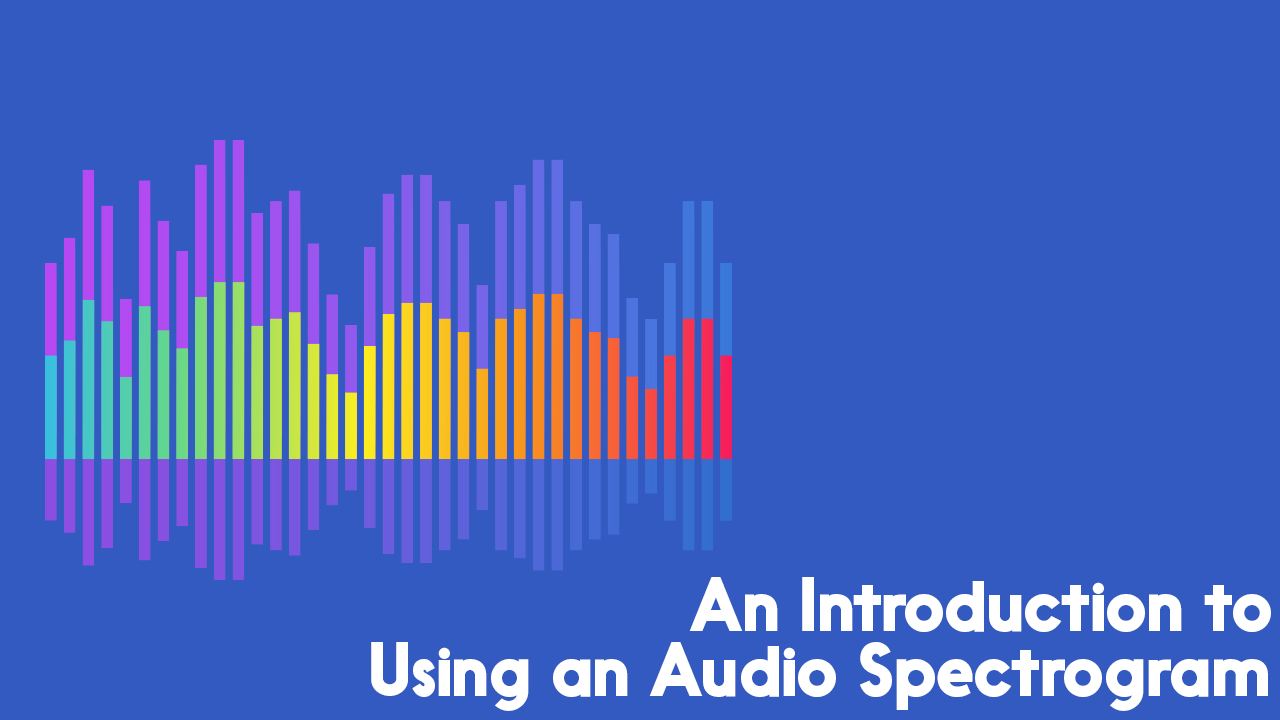 Colored waveforms against a blue background