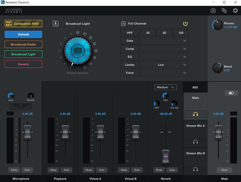 Dynamic Revelator Universal Control Panel