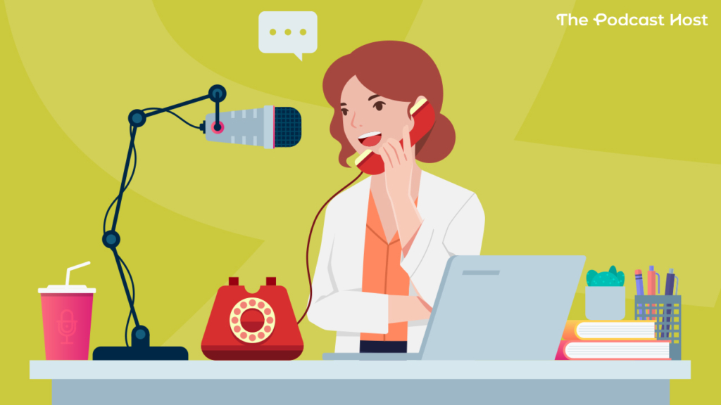 podcaster recording on an old phone built-in mic