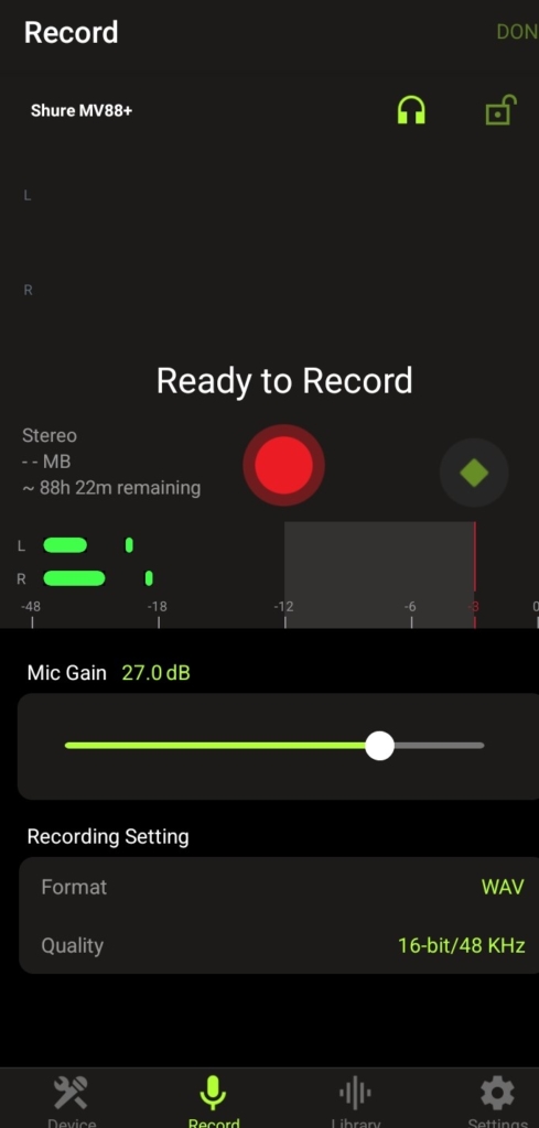 The Shure MOTIV app: Shure MV88+ review