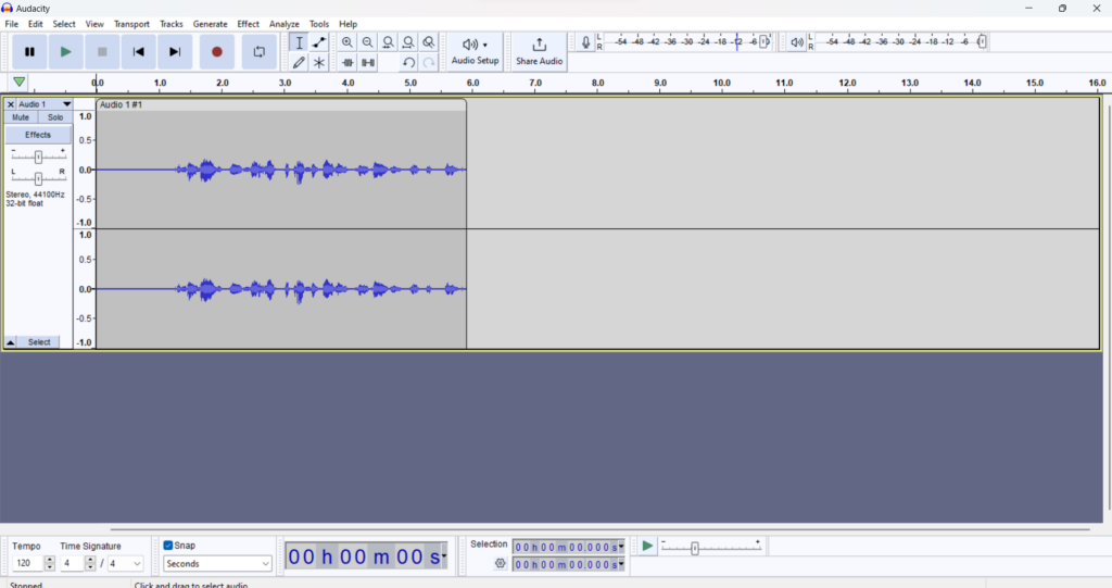 audacity podcast editor screenshot