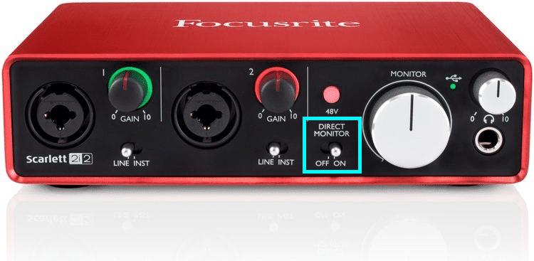 Direct monitoring on a Focusrite Scarlett